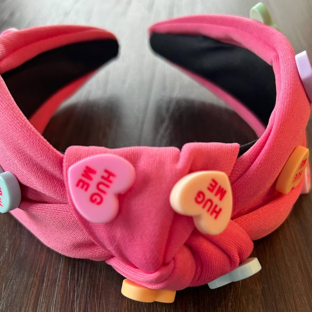 Raspberry Pink Conversation Hearts Headband